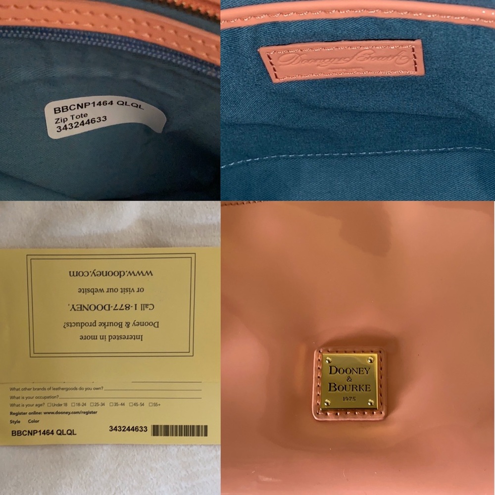 Dooney & Bourke Patent Leather Zip Tote - Picture 9 of 16